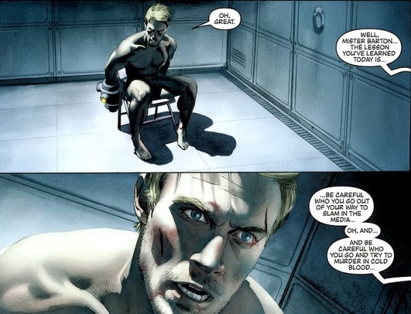 Hawkeye captured by Dark Avengers (2)